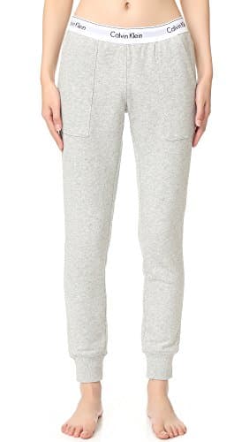 Image of Calvin Klein Women's Modern Cotton Jogger Pant, Grey Heather, X-Large
