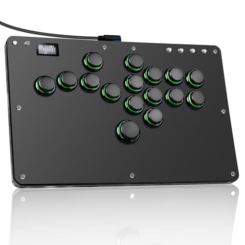 Image of Sehawei Arcade Stick R16 All-Button Arcade Controller 16Keys for PC/Ps3/Ps4/Switch/Steam,Fight Stick for Fighting Games with Custom RGB & Turbo Functions & Hot Swap Black