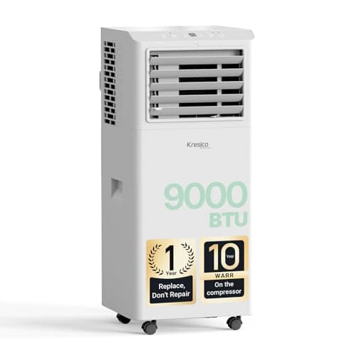 Image of KresicoKlima Portable Air Conditioner 9000 BTU, 4-in-1 Air Conditioning Unit with Cooling, Fan, Dry & Sleep Mode, 24H Timer & Window Kit,Unit for Home & Office