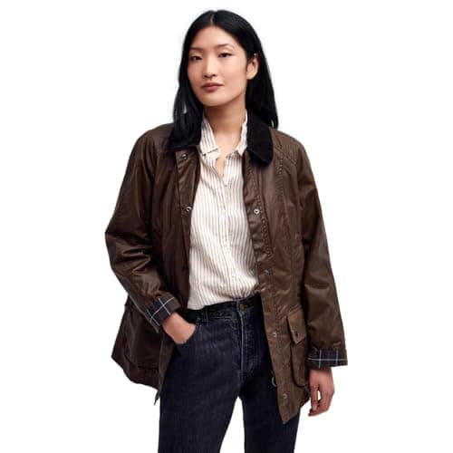 Image of Barbour Women's Beadnell Waxed Jacket, Sage, EU(20)/US(16), Sage, 20
