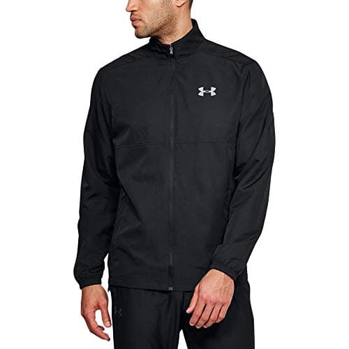 Image of Under Armour Sport Style WOVEN FZ JACKET Warm-up Top - Black/White, Small
