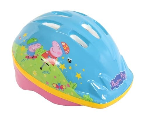 Image of Kids Peppa Pig Safety Helmet | Childrens Lightweight Helmets For Bicycle Skating Scooter Bike | Adjustable To Fit Age 2-4, 48-52cm