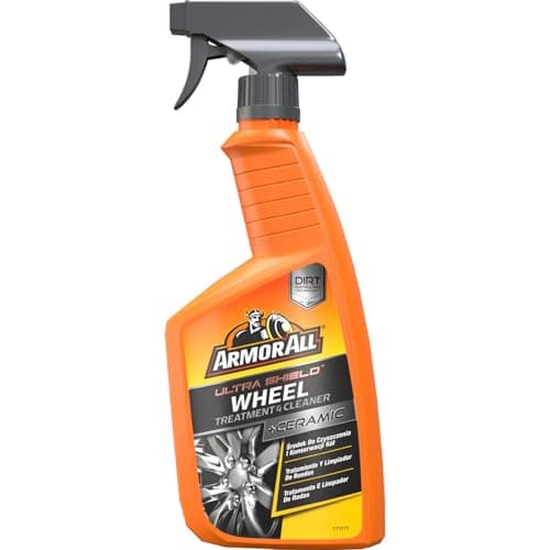 Image of Armor All Ultra Shield + Ceramic Wheel Treatment and Cleaner Spray 500ml, Dual Action Ceramic Coating Formula, Cleans and Protects against Water and Dirt Stains, Ideal for Car & Motorcycle Detailing