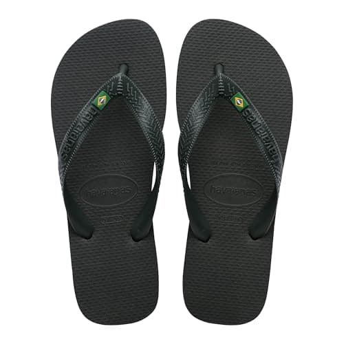 Image of Havaianas Top Brasil Unisex Adults FlipFlop Olive Green 10/11 UK