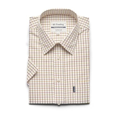 Image of U.S Trading Kingsize Champion Country Style Short Sleeve Tattersall and Doncaster Shirt (UK, Alpha, 3XL, Regular, Regular, Tattersall Green)