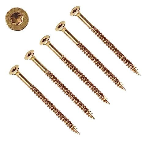Image of TERF® High Performance Multi Purpose Screw 5.0 X 60mm Torx Drive Flat Countersunk Head Wood Screws 5.0mm X 60mm (No.10 X 2.3/8) For Hardwood Decking MDF Plastic and Sheet Metal - Pack of 50