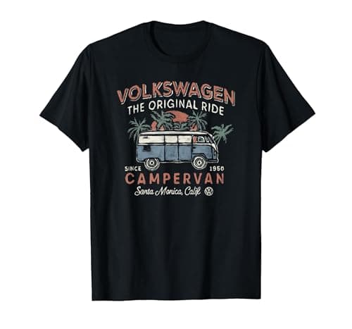 Image of Volkswagen The Original Ride Campervan T-Shirt, Men, Black, X-Large