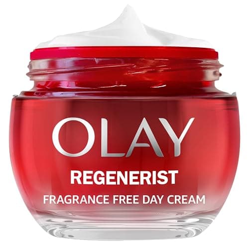 Image of Olay Regenerist Day Face Cream, Anti-Wrinkle + Active Firming Skincare Moisturiser, Anti-Ageing Niacinamide and Peptides, Renews, Firms and Hydrates, Non-greasy, Fragrance Free 50ml