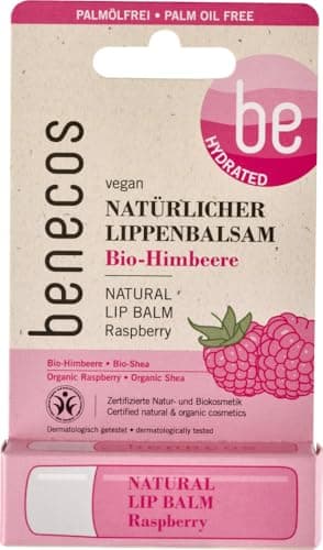 Image of Benecos Organic Lip Balm 4.5 g Pack of 2 Raspberry