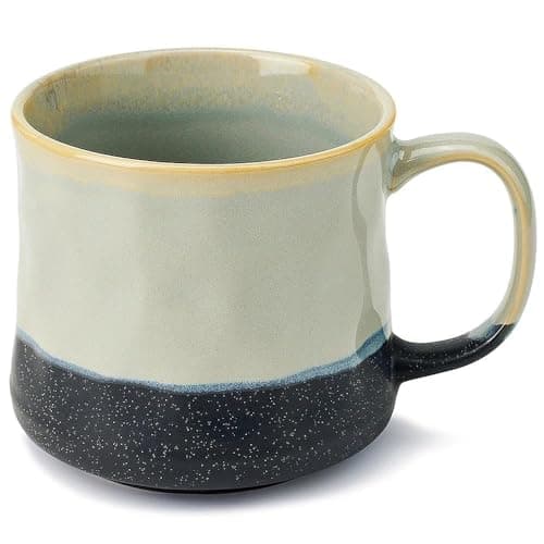Image of Cteahrow 21 Oz Large Ceramic Coffee Mugs with a Large Handle，Big Tea Cup for Office and Home,Microwave and Dishwasher Safe，Hot Cold Drinking (Gray)