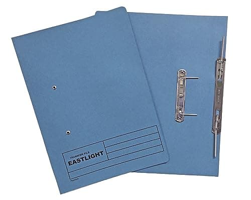 Image of Eastlight Transfer Spring File, 38mm Foolscap, Colour Blue, Box 25 (Colours May Vary)