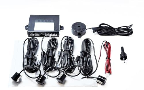 Image of CISBO 18mm Detachable Rear Reverse Parking Sensor 4 Sensors Kit Audio Buzzer Kit (Black)