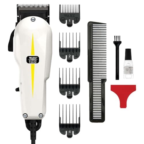 Image of Wahl Super Taper, Professional Hair Clippers, Pro Haircutting Kit, Clippers for Bulk Hair Removal, Taper Fade, Adjustable Lever, Corded, Lightweight, Barbers Supplies
