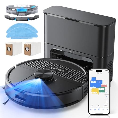 Image of Lubluelu Robot Vacuum Cleaner with Mop, Upgraded 5500Pa Robotic Vacuums with Lidar Navigation, 5 Maps, Smart NO-GO Zones, WiFi/App/Alexa, 3 in 1 Robotic Vacuum for Pet Hair, Carpet (Black)