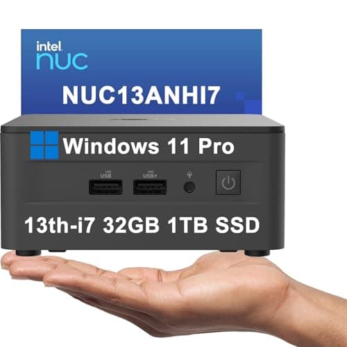 Image of Intel NUC 13 Pro mini PC (Intel 12-Core i7-1360P, 32GB RAM, 1TB SSD) Business Desktop Computer, 2X Thunderbolt 4, Wi-Fi 6E, BT 5.3, RJ45, Support 8K/4K Quad Display, Win 11 Pro, NUC13ANHI7