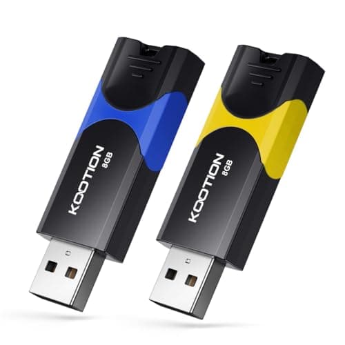 Image of 8 GB USB 2.0 Stick 2-Pack, KOOTION USB Memory Flash Drive USB 2.0 Stick 8 GB Thumb Drive USB Drive with LED Indicator for Data Storage Jump Drive (2Pack Mixcolor)