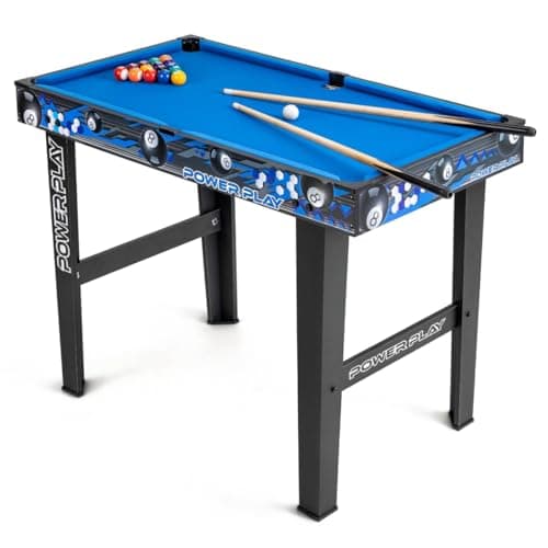 Image of Power Play 3ft Stand Up Pool Table Game, Kids Pool Game, Arcade Game for Kids with Ergonomic Handles, Outdoor Indoor Use
