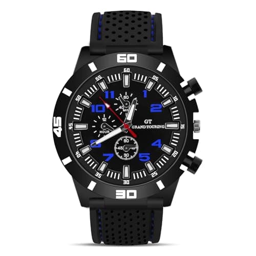 Image of OFFCUP Mens Watches, 50MM Silicone Watch, Analog Quartz Gents Watch, Outdoor Sport Casual Fashion Men's Wrist Watches Elegant Gift for Men