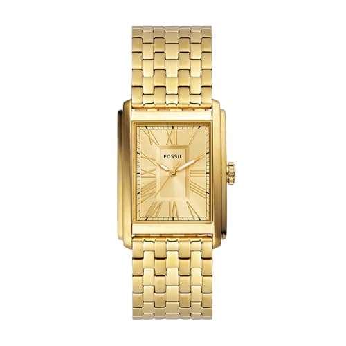 Image of Fossil Carraway Men's 30 MM Gold-Tone Stainless Steel Watch, FS6009