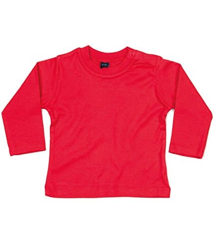 Image of BabyBugz Baby Boys/Girls Long Sleeve T Shirt Red 12-18 Months