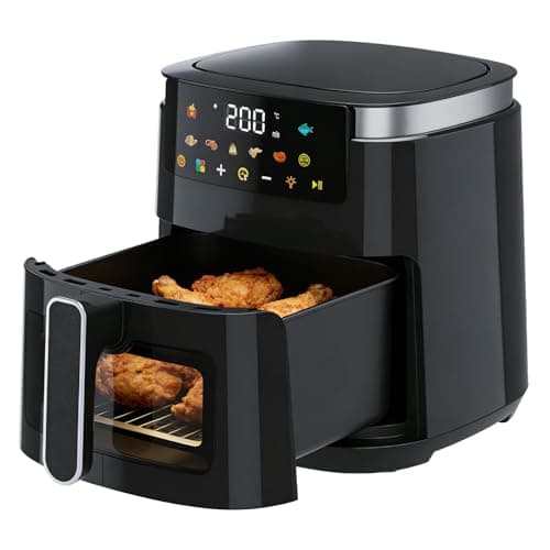 Image of Spector 5L Digital Air Fryer with 8 Presets, 1500W Powerful Airfryer Oven, LED Touchscreen, 80-200°C Temperature Control, Family Size Air Fryer for Healthy Low Oil Frying, Baking, Roasting