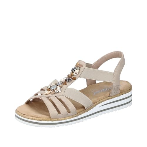 Image of Rieker Women's Mules V0649, Women's Slippers, Beige 62, 5 UK