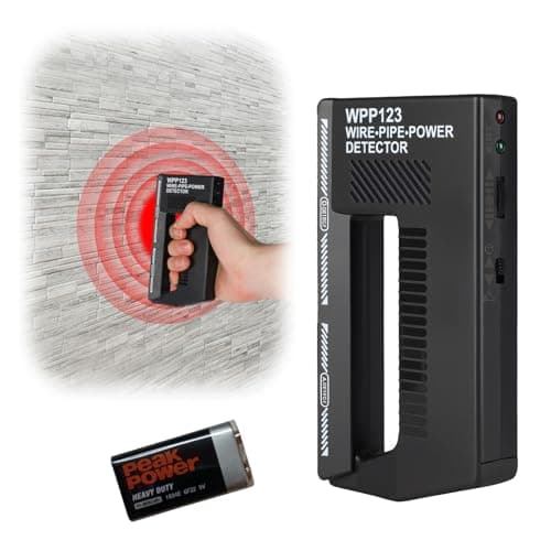 Image of WPP123 Wire Pipe Power Detector - Electric Cable Detector for Walls with Sound & Light Prompts, Cable Finder, Wire Finder Wall Scanner for Wires and Pipes/Stud/Metal/Cable (with Battery)