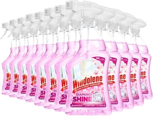 Image of 12 x Windolene Diamond Shine Window & Glass Spray Window Cleaner Pink 750ml Bulk Buy, 750.00 ml (Pack of 12)