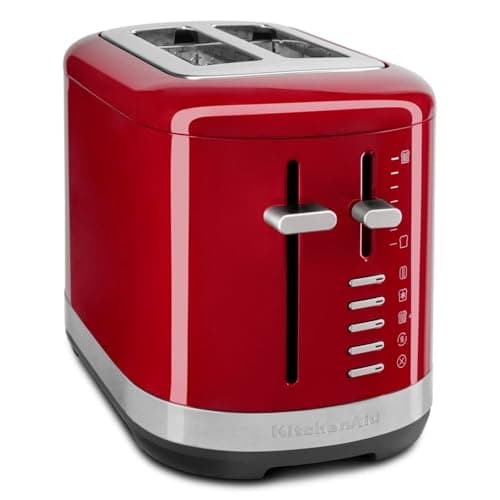 Image of KitchenAid 2-Slice Toaster 5KMT2109BER, Extra-Wide Slots for Artisan Breads & Bagels, 7 Shade Settings, Manual High-Lift Lever, Defrost & Reheat Functions, Durable Metal Construction, Empire Red