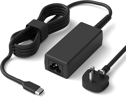 Image of 45W USB C Laptop Charger for Chromebook, Type C Fast Charging Power Adapter Compatible with HP Lenovo Acer Dell Asus Samsung Google Chromebook, Universal AC Power Supply Cord