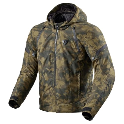 Image of REV'IT! Revit Flare 3 H2O waterproof Motorcycle Textile Jacket, green/camouflage, 2XL