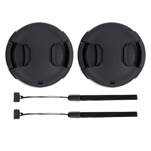 Image of 2-Pack 58mm Front Lens Cap Cover with Cap Keeper for Canon EOS 4000D 2000D 1300D 1200D 850D 800D 760D 700D 650D 600D 550D 500D 250D 200D 100D with EF-S 18-55mm Kit Lens & More 58mm Threaded Lenses