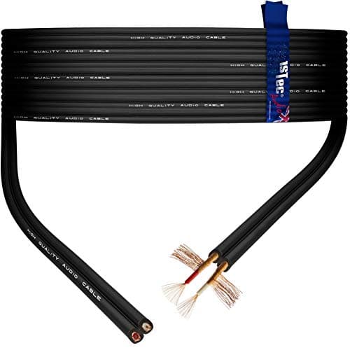 Image of 1STec 10m Twin Black Individually Screened OFC Lead in figure of 8 Construction Audio Signal Interconnect Cable for Soldering 20×0.12mm inner 99.9% OFC Conductor Strands & 48 × 0.1mm Spiral Shielding
