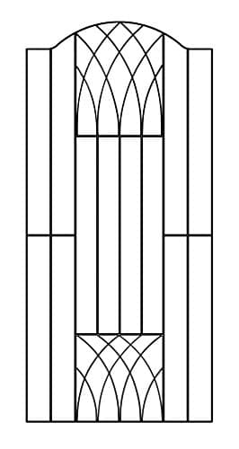 Image of Abbey 1800mm High Bow Top Metal Garden Side Gates Wrought Iron Style Pedestian Gate (955mm Gap x 1800mm High VETC)