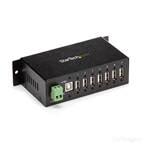 Image of StarTech.com 7-Port Industrial USB 2.0 Hub with ESD & 350W Surge Protection - Mountable - Multiport Hub (ST7200USBM)