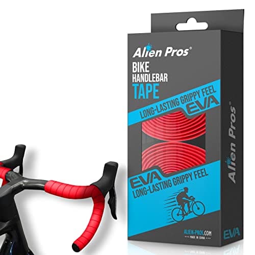 Image of Alien Pros Bike Handlebar Tape EVA (Set of 2) Red - Enhance your bike grip with these bicycle handle bar tape - Wrap your bike for an awesome comfortable ride (Set of 2, RedO