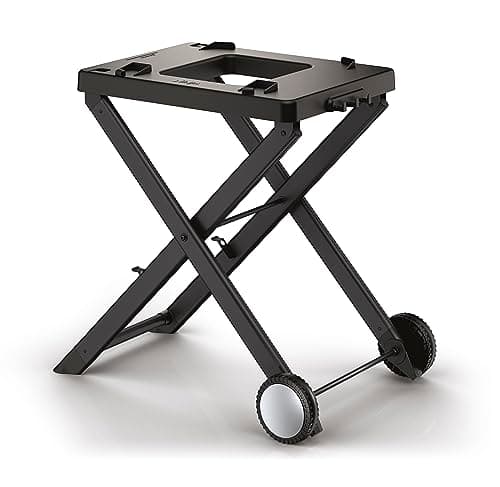 Image of Ninja Woodfire Folding Grill Stand, Compatible with Ninja Woodfire Electric Outdoor BBQ Grill (OG700 Series), Official Accessory, Black/Grey XSKGRLLSTDEUK