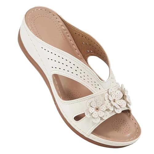 Image of Extra Wide Fit Sandals Women's Wide Width Sandals for Swollen Feet,Breathable Fabric,Foldable for Travel,Textured Tread, Daily Commute Urban Exploration
