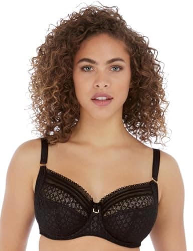 Image of Freya Viva Lace Side Support Bra Lace Noir Black 34DD