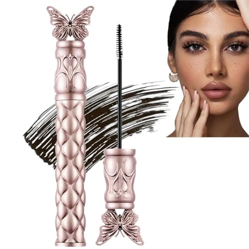 Image of Black Mascara with Small Precision Brush,Waterproof Mascara for Short/Lower Lashes,Volumizing & Lengthening Ma/scara Black,Thick Long Curling Mas/cara,Tubing Mas/cara for Eye Makeup,Smudge Proof