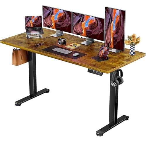 Image of ErGear Electric Standing Desk Height Adjustable 160 x 80cm, Sit Stand Desk with 4 Memory Smart Pannel for Home Office with Splice Board
