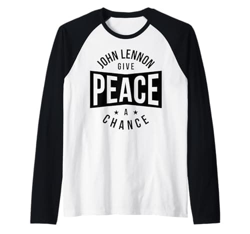 Image of John Lennon - Give Peace a Chance Raglan Baseball Tee