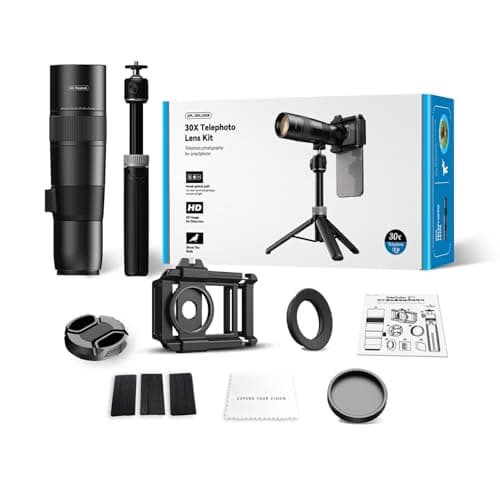 Image of Jazuaiao 36X Telephoto Lens with Tripod Stand Magnifier Photography for Most Phone Picture Video Taking Clip Type Telephoto
