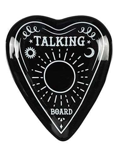 Image of Grindstore Talking Board Planchette Trinket Dish Ornament Black 10x12x2cm