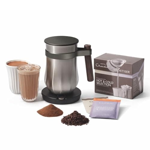 Image of Hotel Chocolat - The Velvetiser System - in-Home Hot & Cold Drinking Chocolate Machine - Barista-Grade Drinking Chocolate Maker - Pewter Edition - Ideal for Gifts