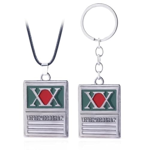 Image of FunBoat HUNTER x HUNTER Themed Hunter License Keychain - HxH Killua GON Anime Cosplay Chain - Gifts for Kids Girls Teens Women Men, Gon Freecss License Set - 1, One size