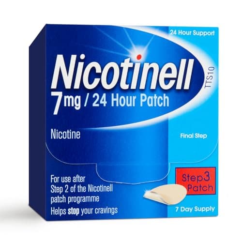 Image of Nicotinell Nicotine 7mg Patch (Count of 7), Nicotine Patches, Stop Smoking Aid, 24h Craving Control, Step 3 For Light Smokers, Quit Smoking Aid