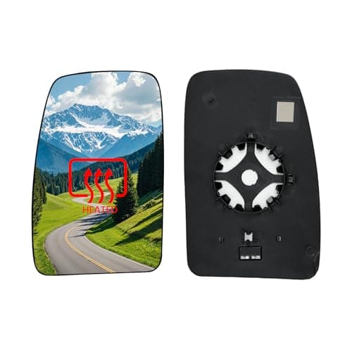 Image of Convitex Passenger Side Heated Wing Mirror Glass - Compatible with Renault Master MK3 2010-2026 Vauxhall Movano B Nissan NV400 2010-2026 Left Upper Side Door Wing Mirror Convex with Backing Plate