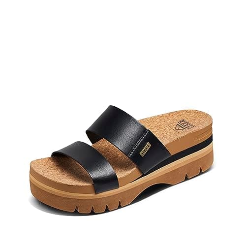 Image of Reef WOMENS SANDALS, CUSHION VISTA HIGHER, BLACK, 5 UK