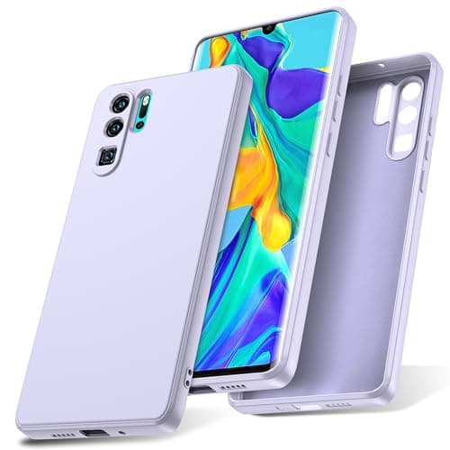 Image of Watana for Huawei P30 Pro Case, Soft-Touch Silicone Phone Case, Shockproof, DustProof, Antiskid Full Body Armour Phone Cover with Microfiber Lining for Huawei P30 Pro,Purple